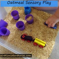 Oatmeal Sensory Bin