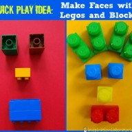 Quick Play Idea: Make Faces with Legos and Blocks