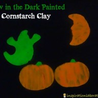 Halloween Craft: Glow in the Dark Painted Cornstarch Clay
