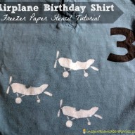 Airplane Birthday Shirt: Freezer Paper Stencil Tutorial