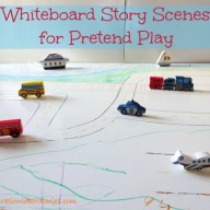 Whiteboard Story Scenes for Pretend Play