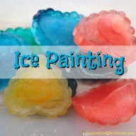 Ice Painting for Valentine's Day