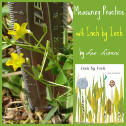 Measuring Practice with Inch by Inch { Leo Lionni Virtual Book Club for Kids }