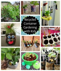 Recycled Container Gardening with Kids