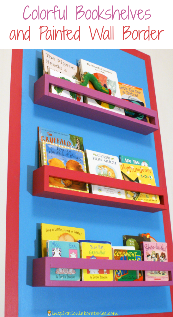 Colorful bookshelves