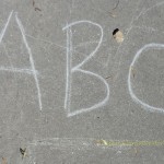 rock drawn letters