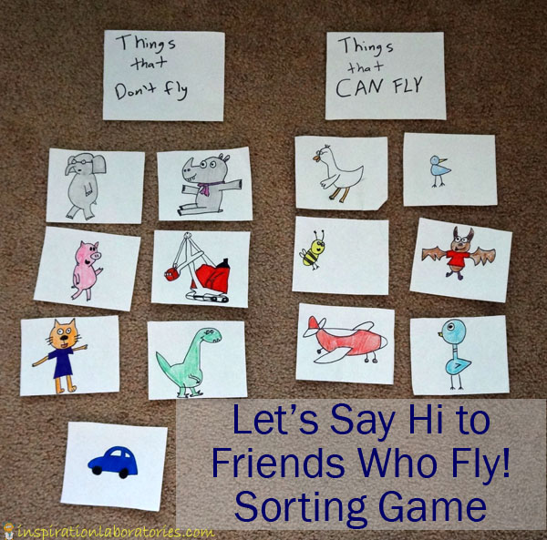 Let's Say Hi to Friends Who Fly! Sorting Game