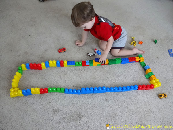 Make a Race Track with Legos