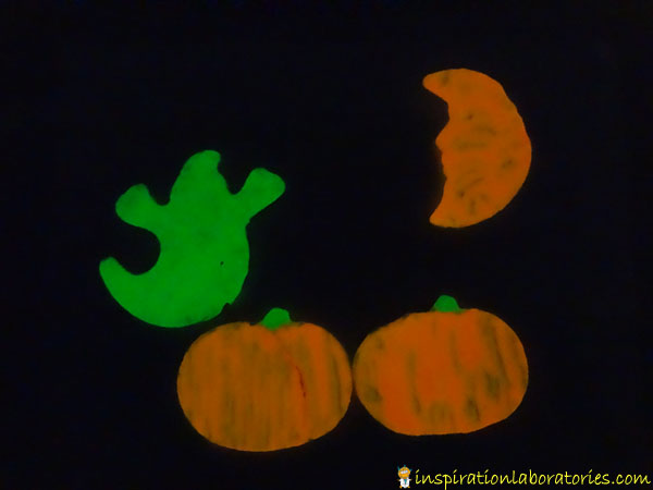 glow in the dark Halloween shapes