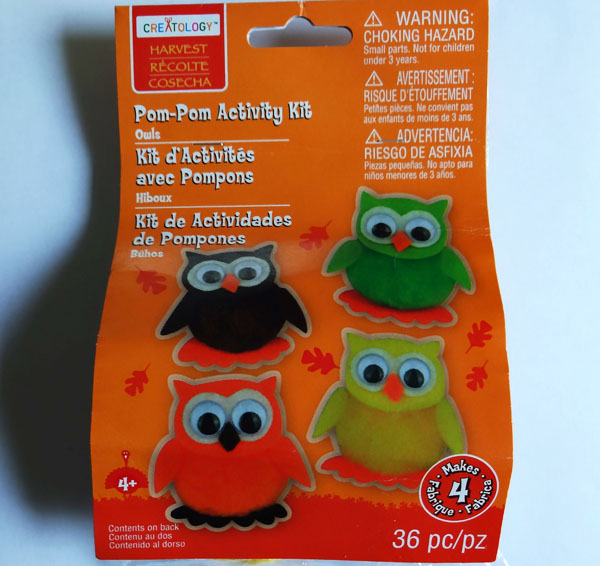 owl craft kit from Michael's