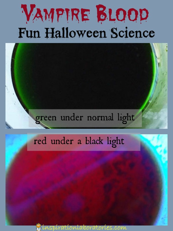 Vampire Blood - Halloween Science: Fluorescent Chlorophyll