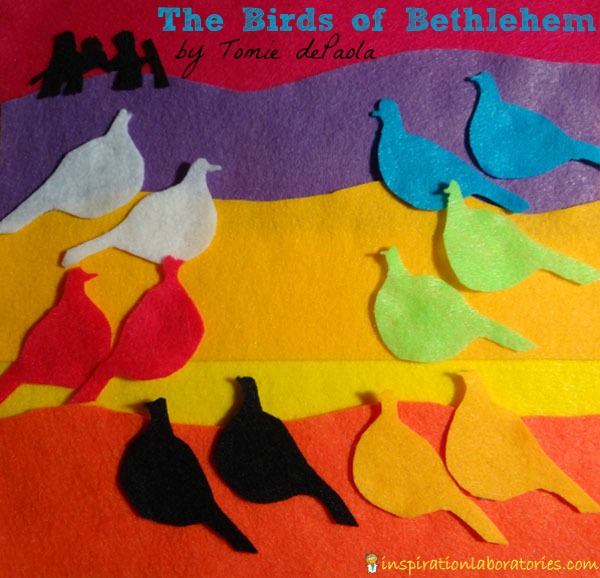 The Birds of Bethlehem by Tomie dePaola Felt Story {Virtual Book Club for Kids}