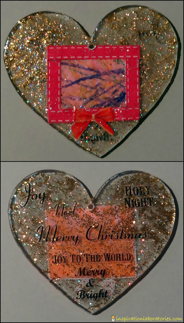 Glittered Heart Ornament