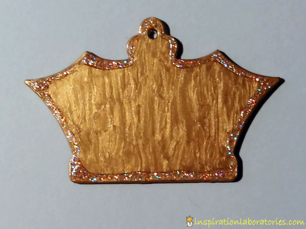 Glittered Gold Crown Ornament