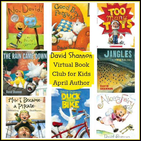 David Shannon is April's Featured Author for the Virtual Book Club for Kids