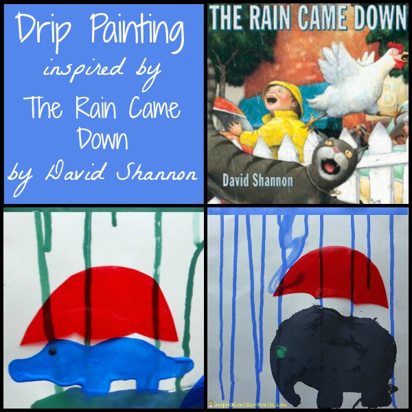 Drip Painting Inspired by The Rain Came Down by David Shannon