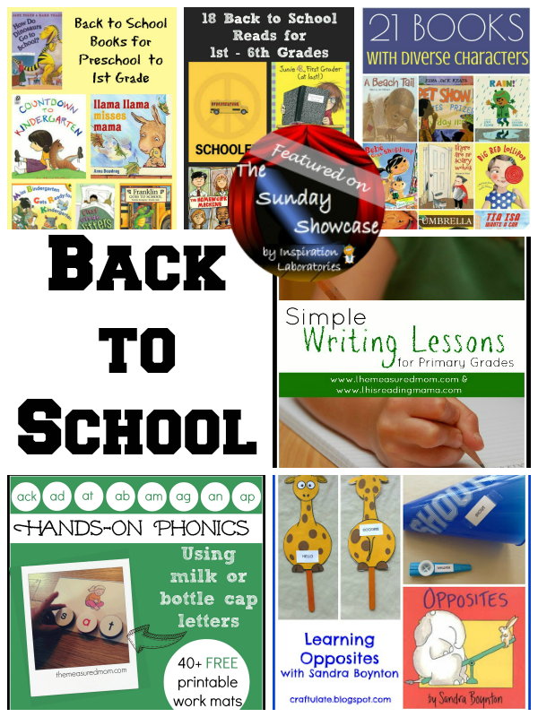 Back to School Ideas Featured on the Sunday Showcase at Inspiration Laboratories