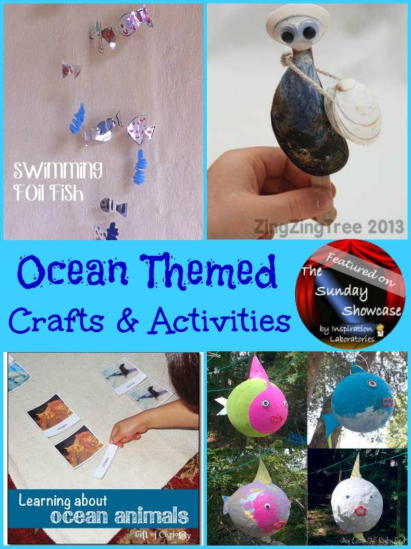Ocean Themed Crafts & Activities Featured on the Sunday Showcase at Inspiration Laboratories