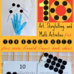 Art, Stortelling, and Math Activities for Ten Black Dots by Donald Crews {part of the Virtual Book Club for Kids}