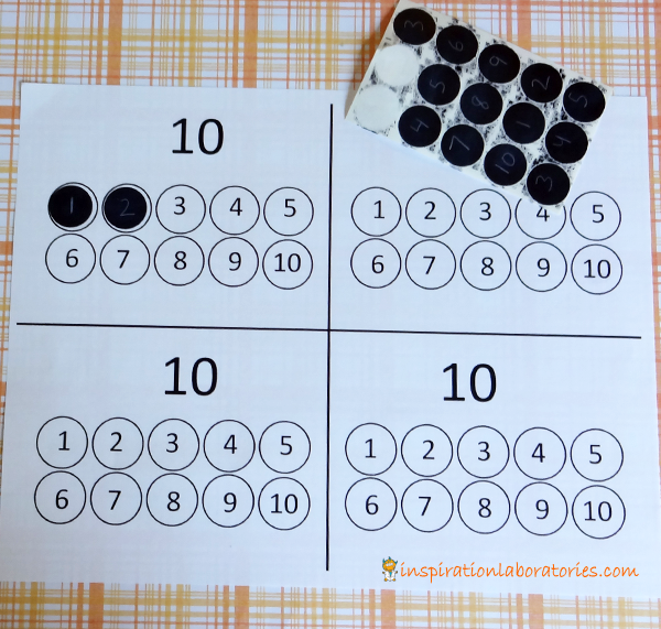Ten Black Dots Number Matching