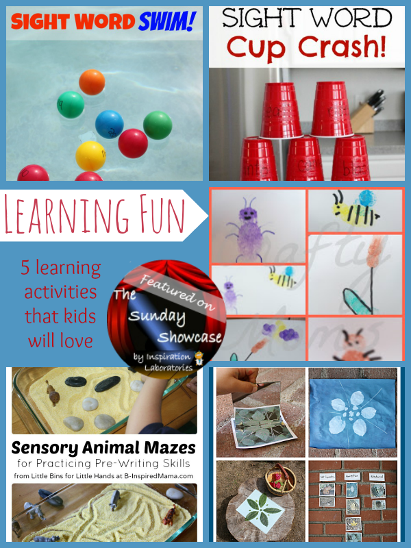 Ideas for Learning Fun Featured on the Sunday Showcase at Inspiration Laboratories