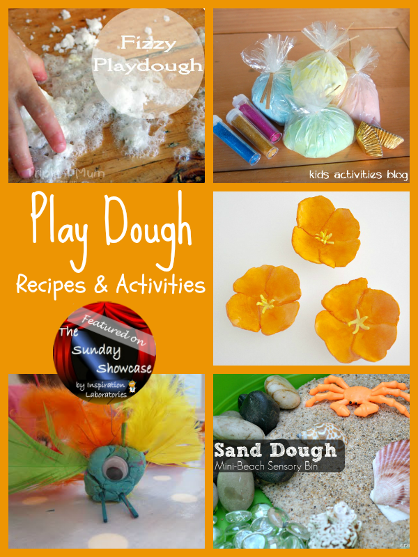 Play Dough Recipes and Activities Featured on the Sunday Showcase at Inspiration Laboratories