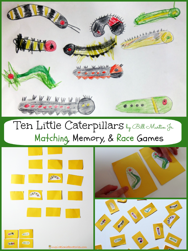 Ten Little Caterpillars Games to Go Along with the Book by Bill Martin Jr.