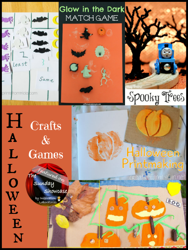 Halloween Crafts & Games Featured on the Sunday Showcase at Inspiration Laboratories