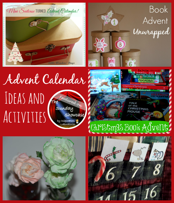 Advent Calendars Ideas and Activities Featured on the Sunday Showcase at Inspiration Laboratories