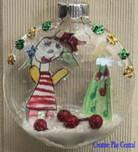 Christmas Bauble with Children's Art