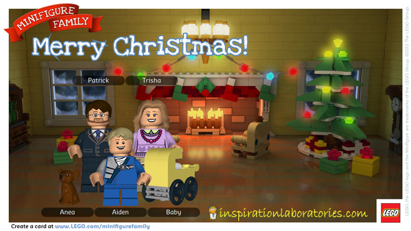 Make Your Own LEGO Minifigure Family Christmas Card