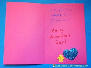 Robots and Glitter Valentine's Day Card | Inspiration Laboratories