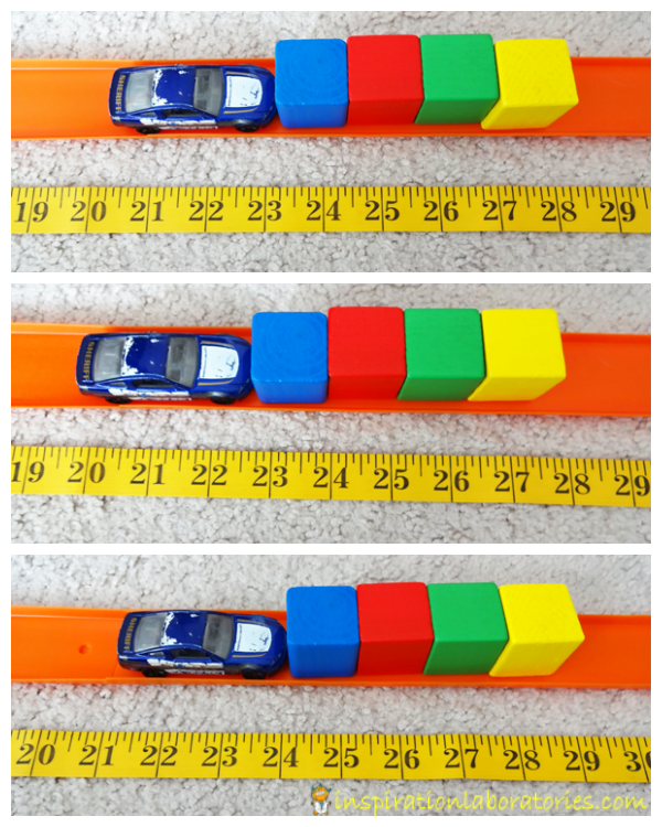 Cars and Blocks Measuring Experiment