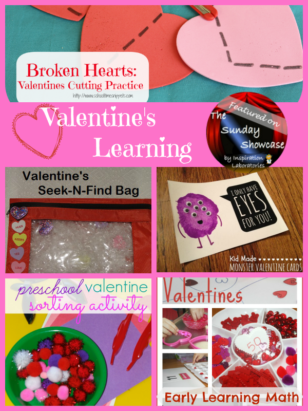 Valentine Learning Activities Featured on the Sunday Showcase at Inspiration Laboratories