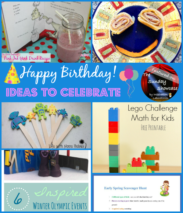 Happy Birthday! Ideas to Celebrate Featured on the Sunday Showcase at Inspiration Laboratories