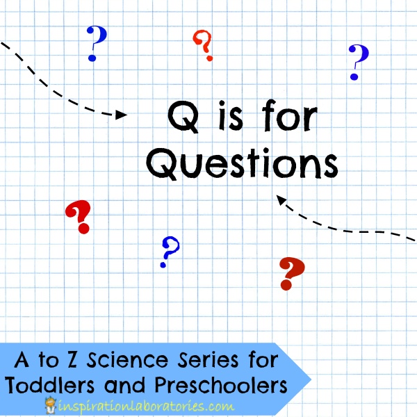 Q is for Questions - part of the A to Z Science Series for Toddlers and Preschoolers at Inspiration Laboratories