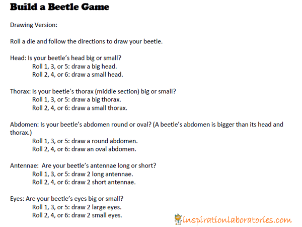 Build a Beetle Drawing Game Inspired by Beetle Bop by Denise Fleming
