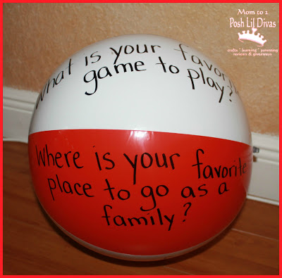 Catch the Ball Conversation Game from Mom to 2 Posh Lil Divas