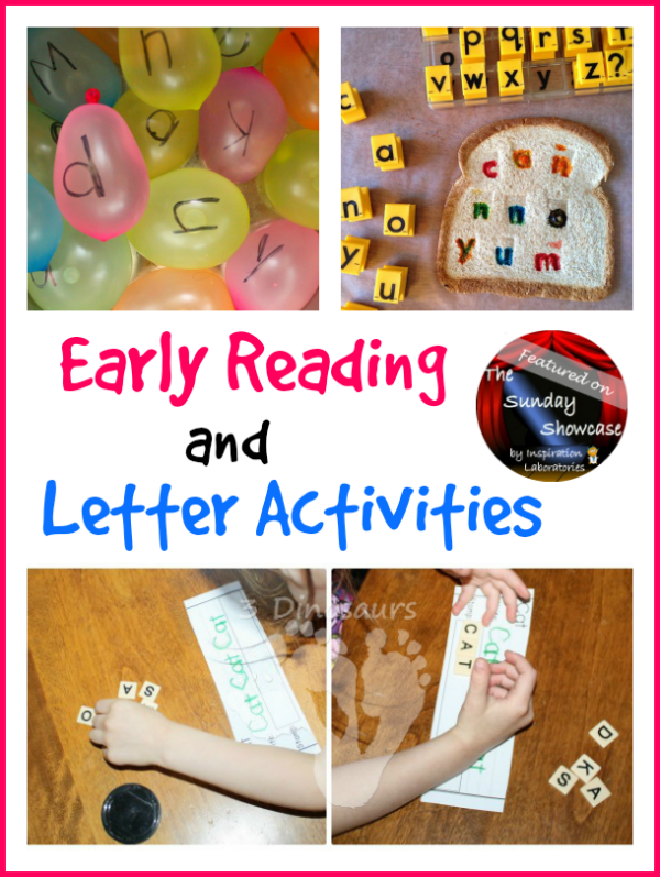 Early Reading & Letter Activities Featured on the Sunday Showcase at Inspiration Laboratories