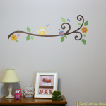 Owl and Branch Wall Decal