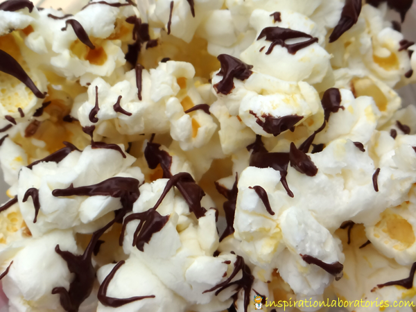 Chocolate popcorn made with the #PerfectPop App. Sponsored by Pop Secret. #GoodbyeBurnedPopcorn