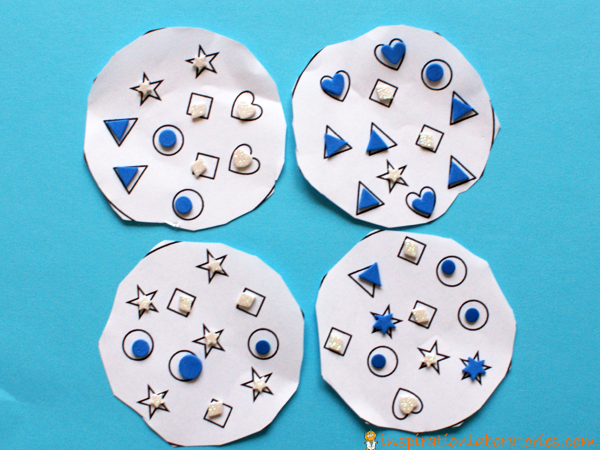 shape sticker cookies