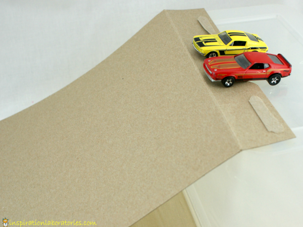 cars and ramps invitation to explore
