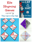 Kite Rhyming Games inspired by The Cat in the Hat – part of the Virtual Book Club for Kids