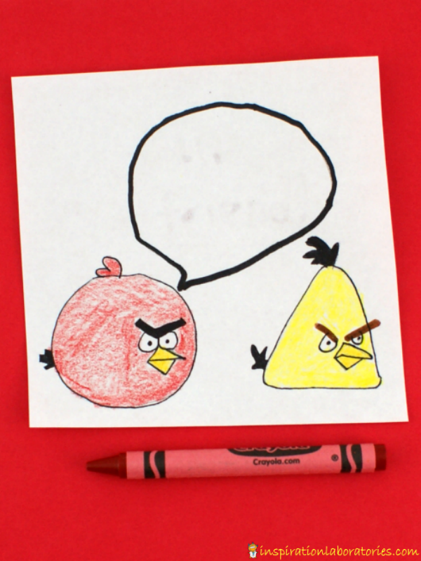 Make special Angry Birds Valentines with secret messages for your friends!