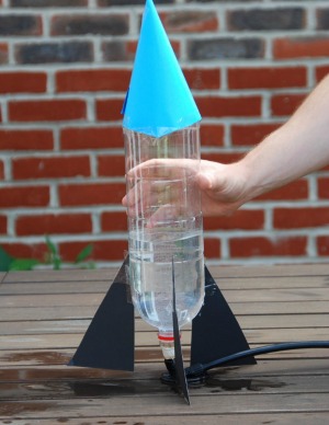 air pressure bottle rocket from Science Sparks