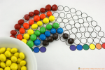 M&M’s rainbow dot page