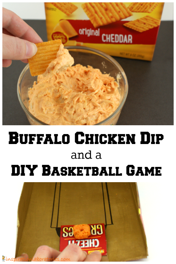 Buffalo Chicken Dip Recipe and a DIY Basketball Game - perfect party ideas sponsored by #BigGameSnacks #ad