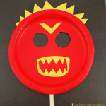 paper plate monster mask