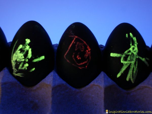 neon chalk eggs